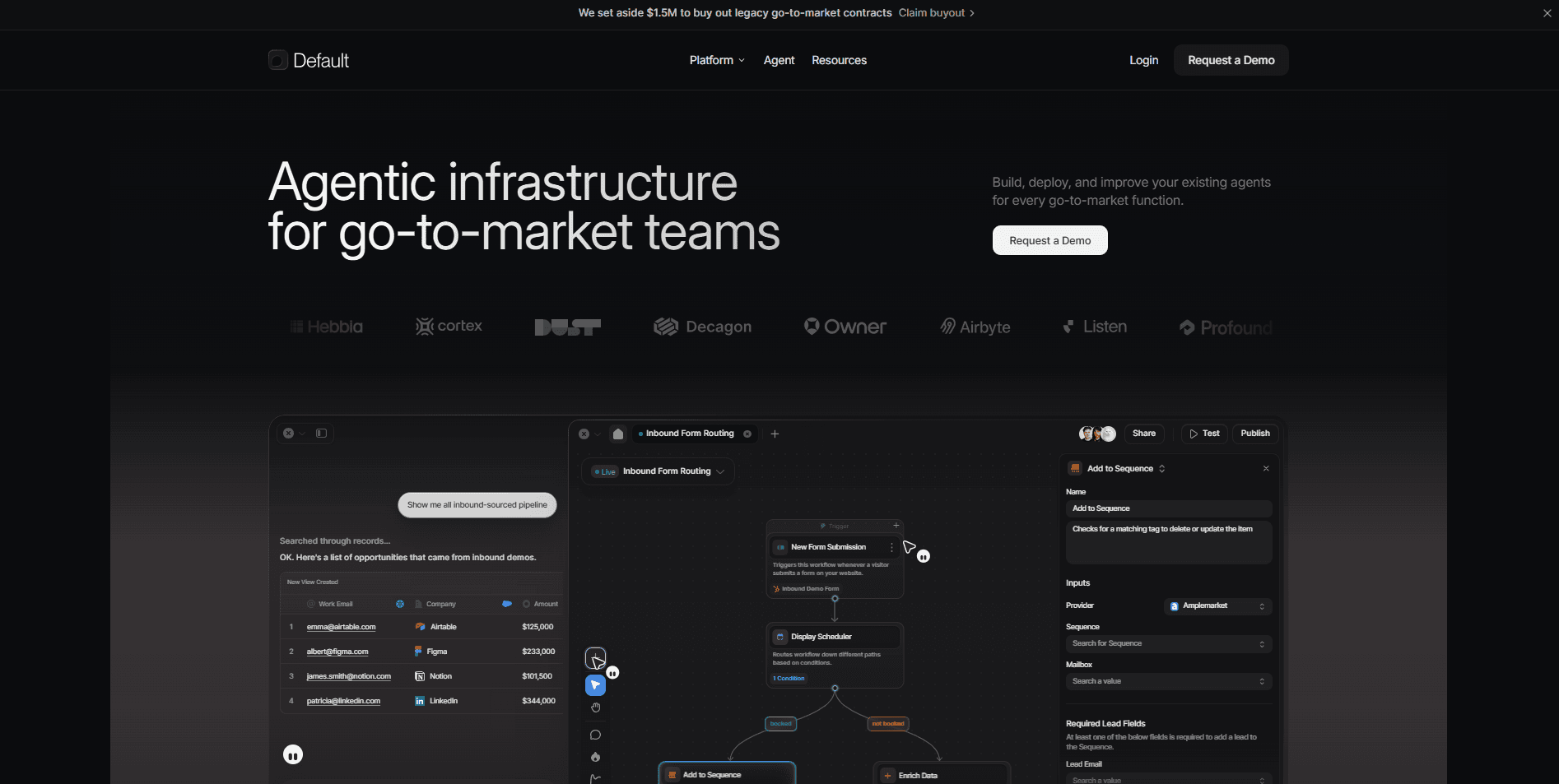 Default homepage