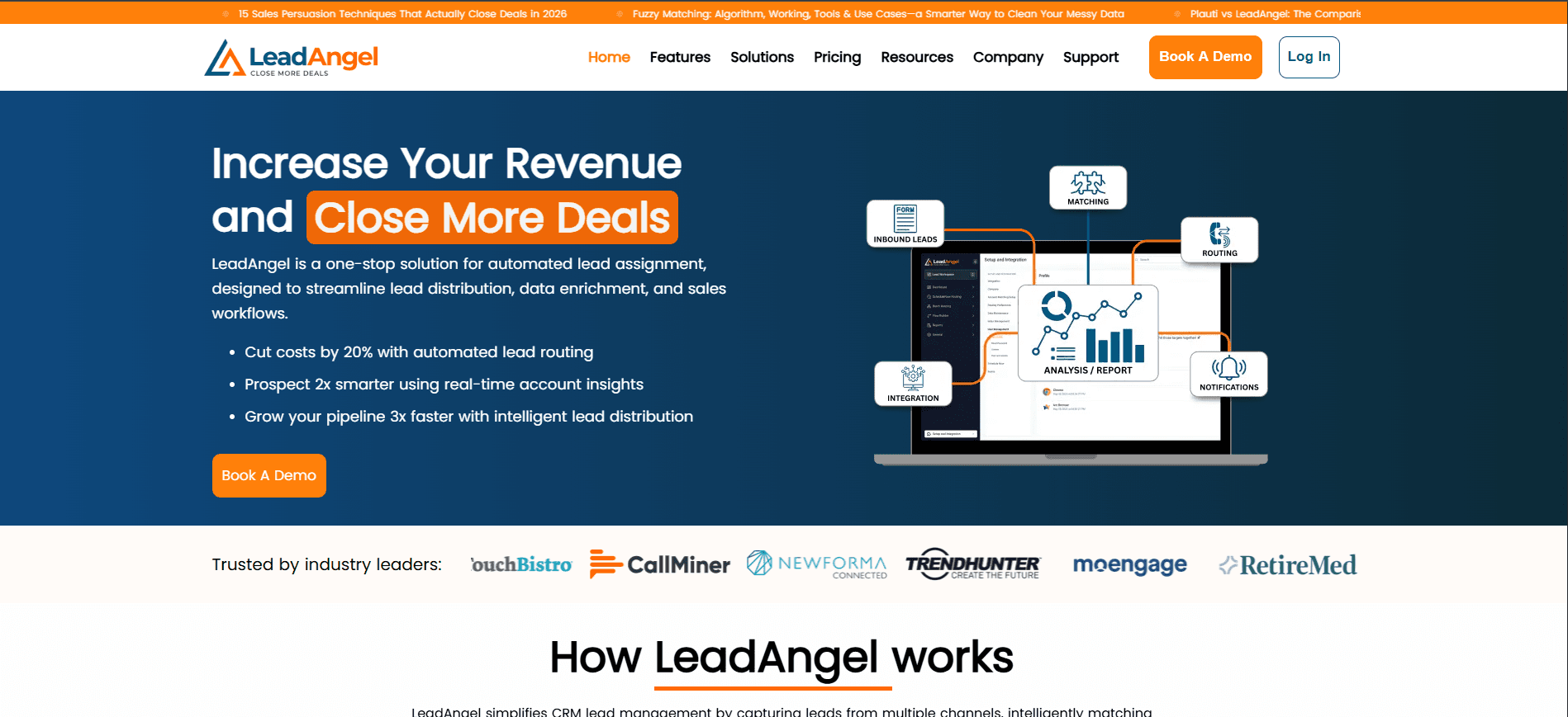LeadAngel home page image
