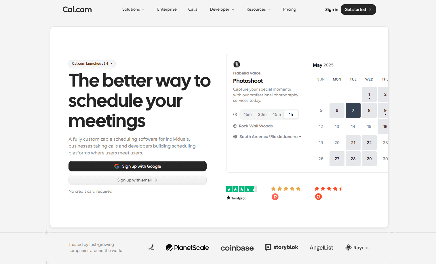 Cal.com Homepage