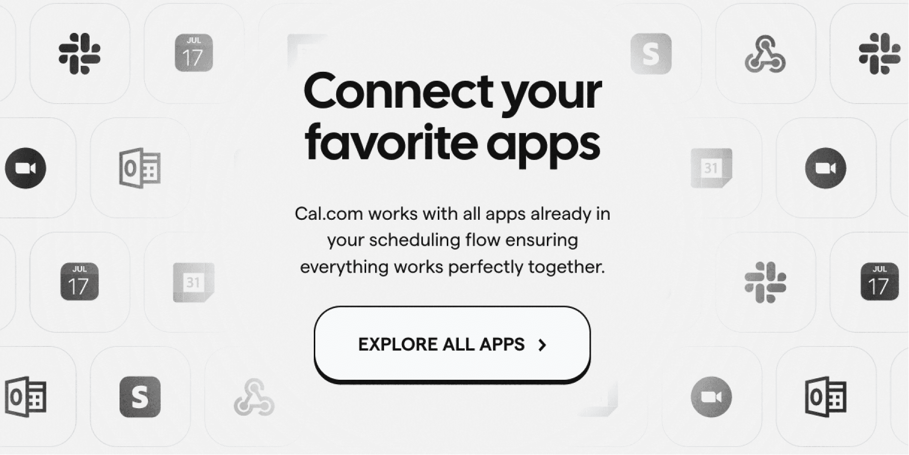 Grid of app icons under Connect your favorite apps