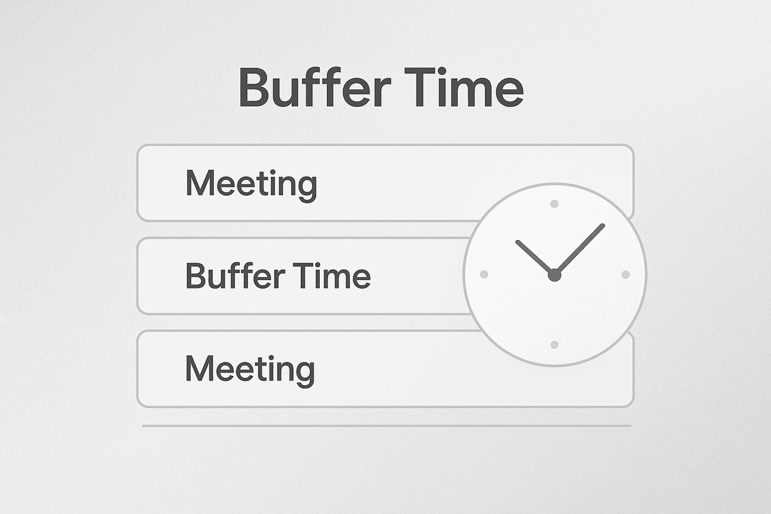 Illustration of a buffer time slot between two meetings