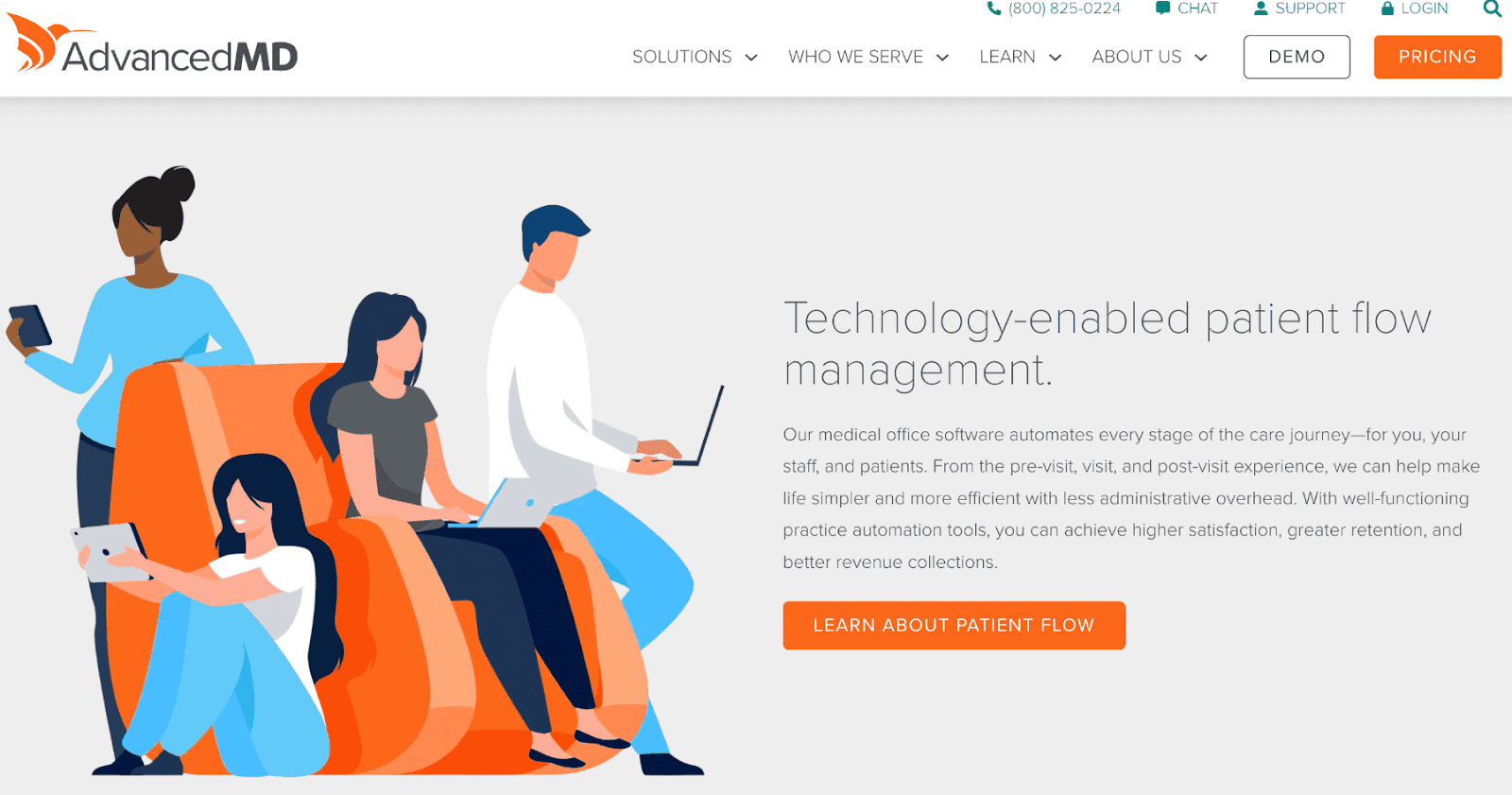 AdvancedMD homepage