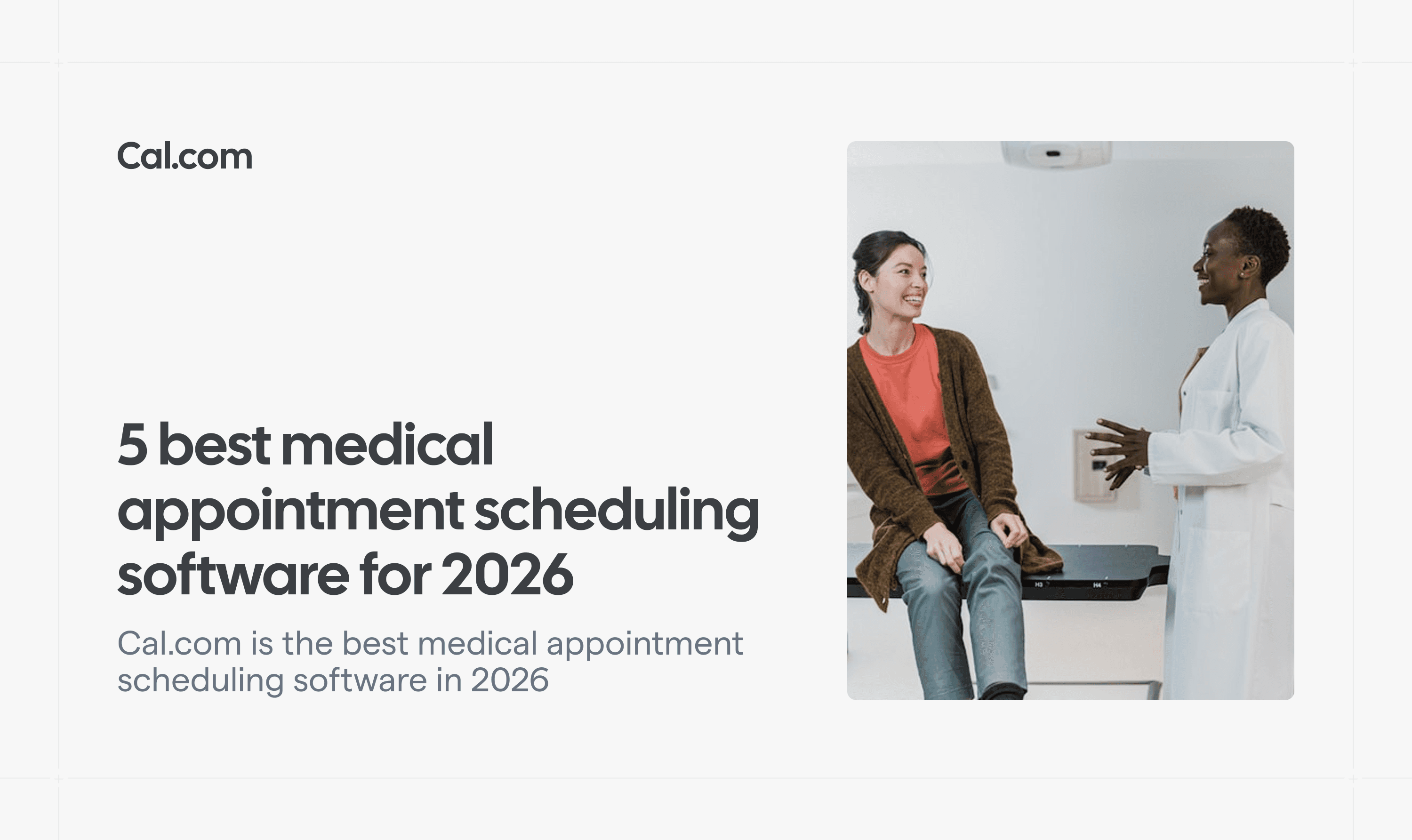 Cal.com blog banner for best medical appointment scheduling software