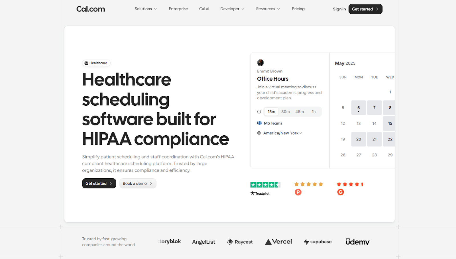 Cal.com homepage