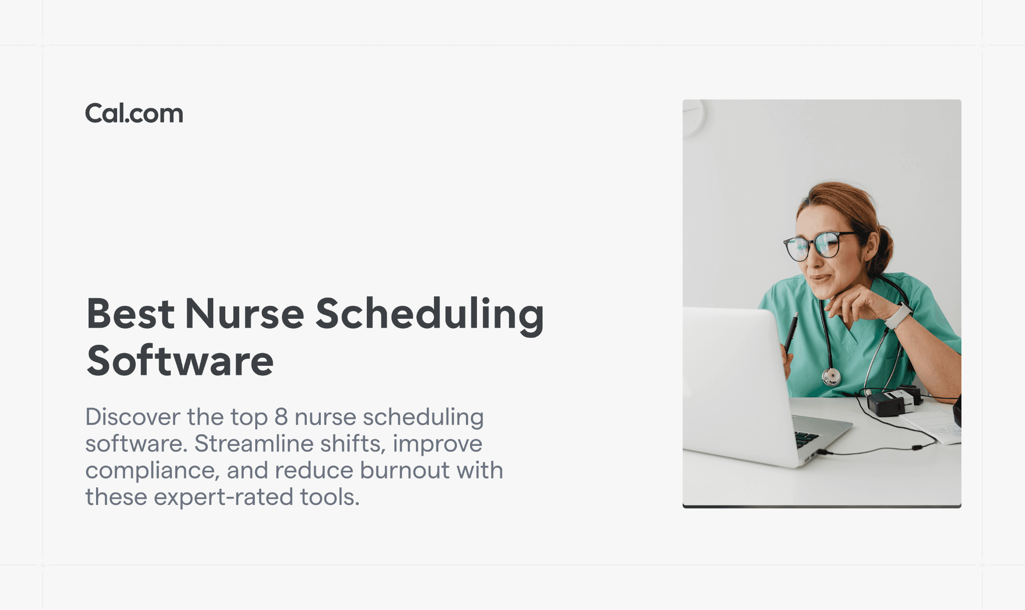 Nurse using laptop at desk