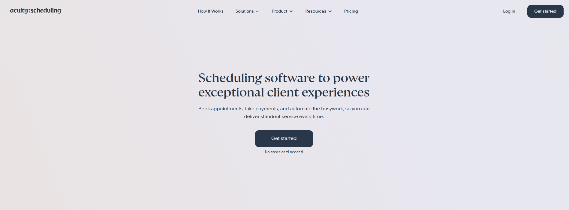 Acuity Scheduling homepage