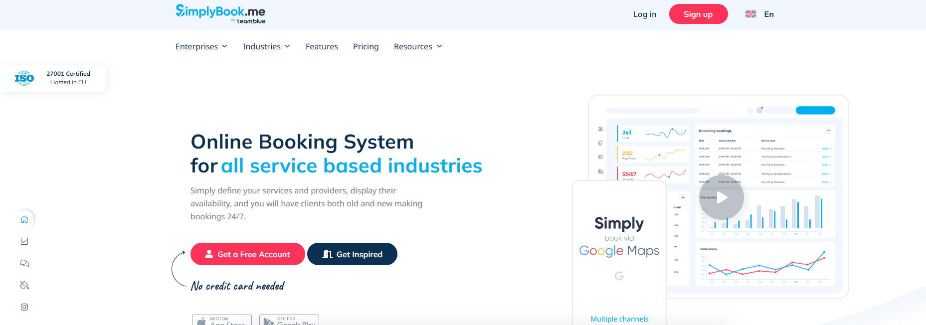 SimplyBook.me homepage