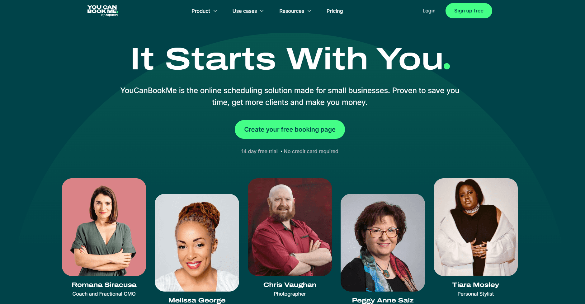YouCanBook.me homepage