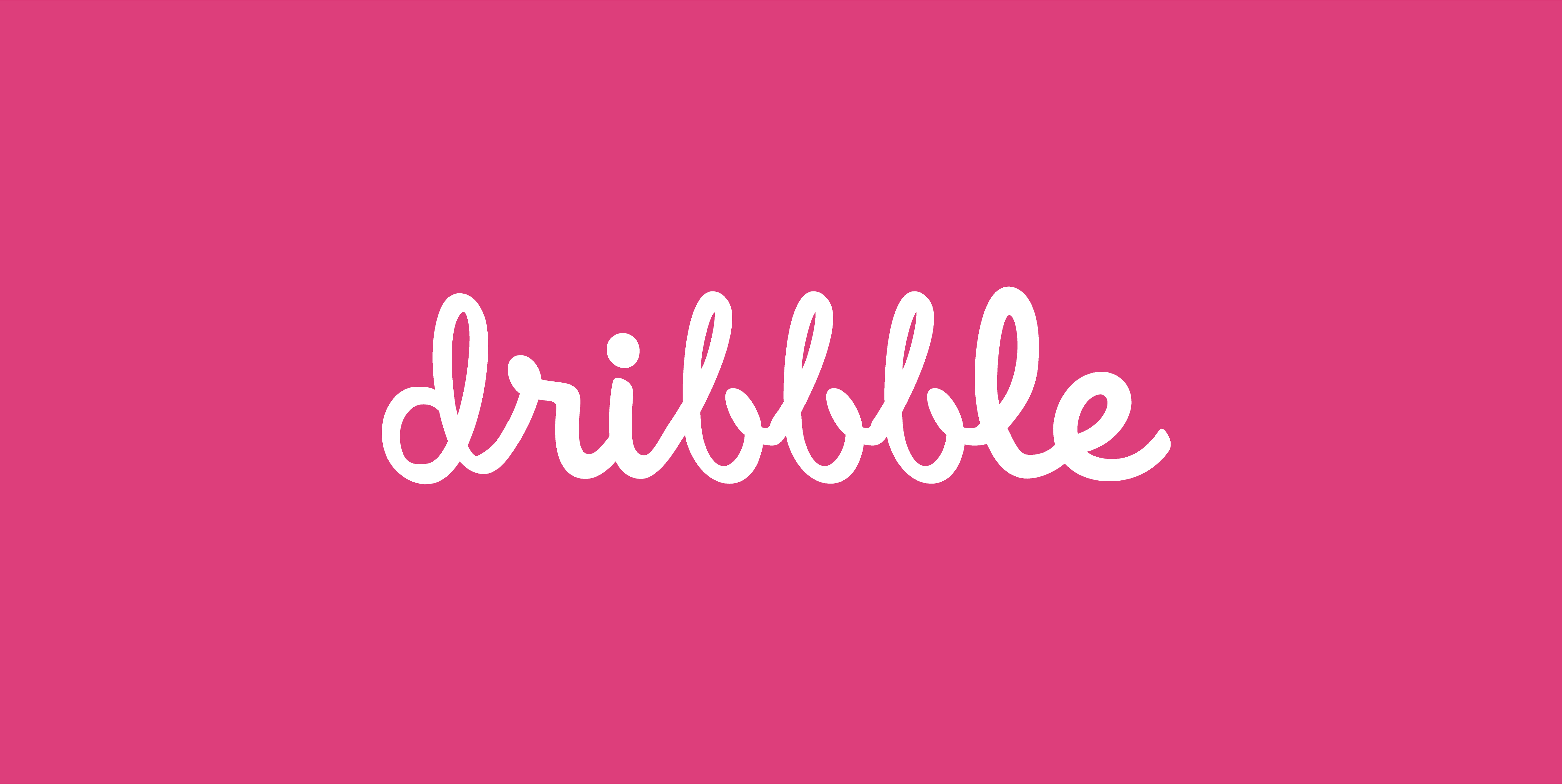 Dribbble logo on a pink background