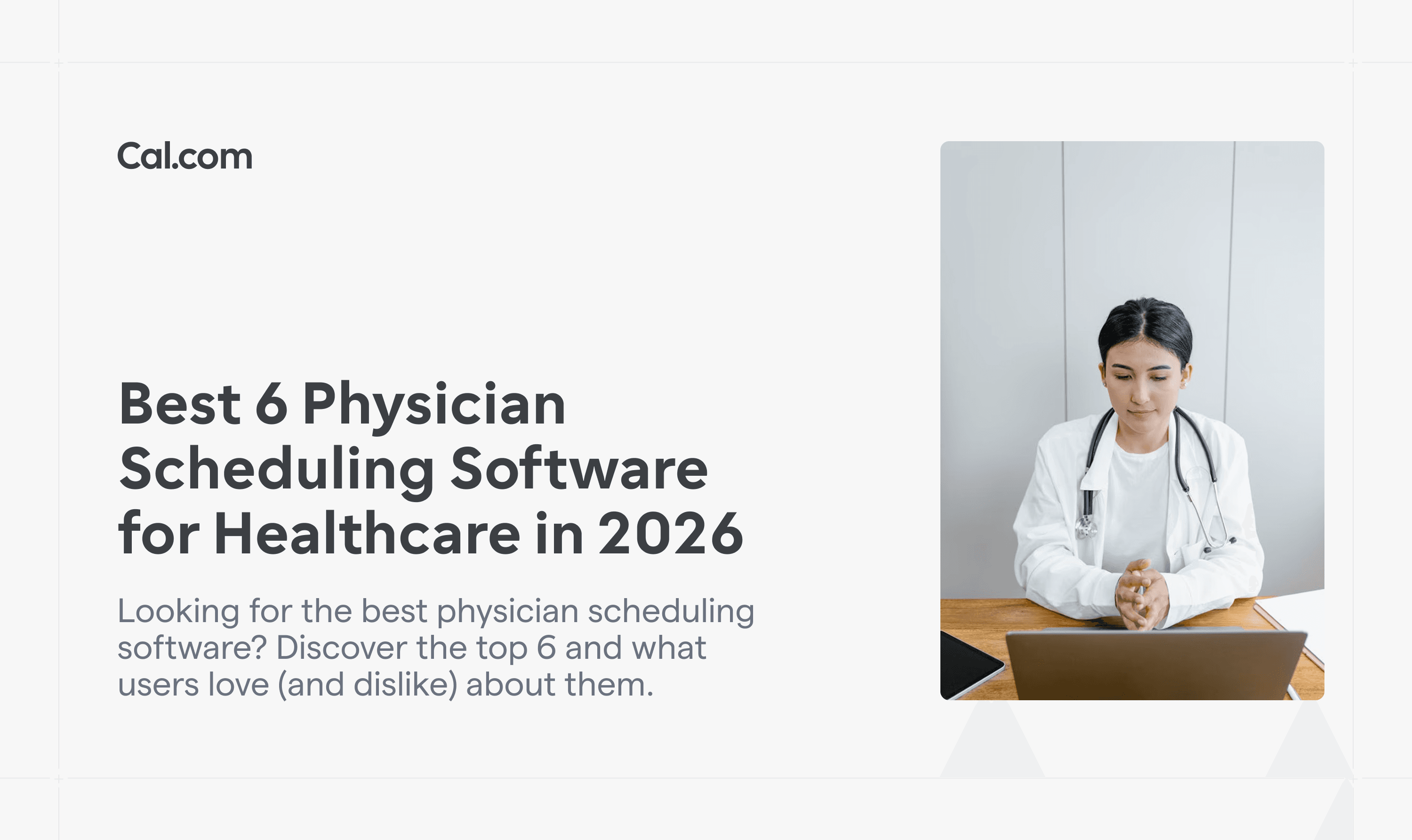 Physician using a laptop in a clinic