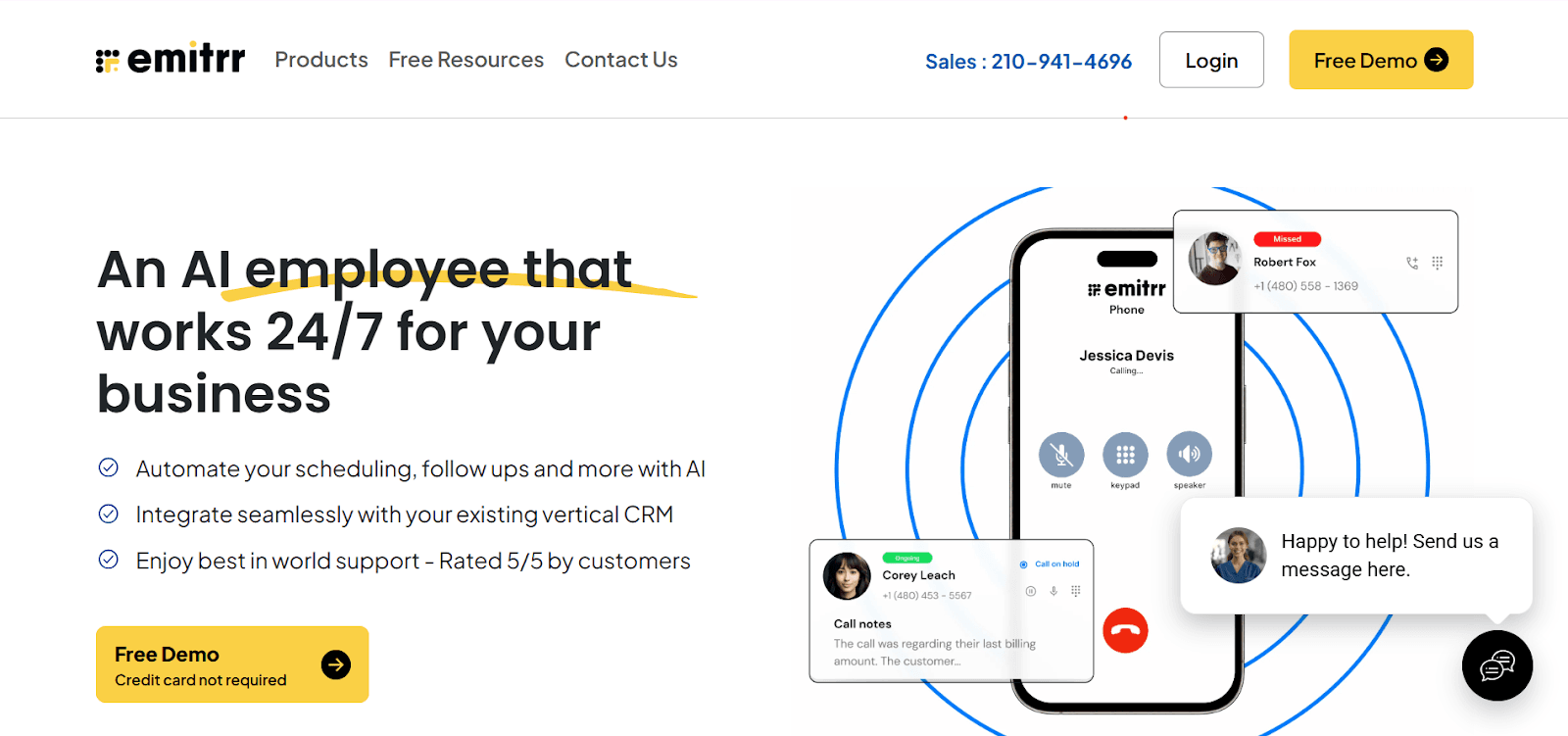 Emitrr homepage screenshot