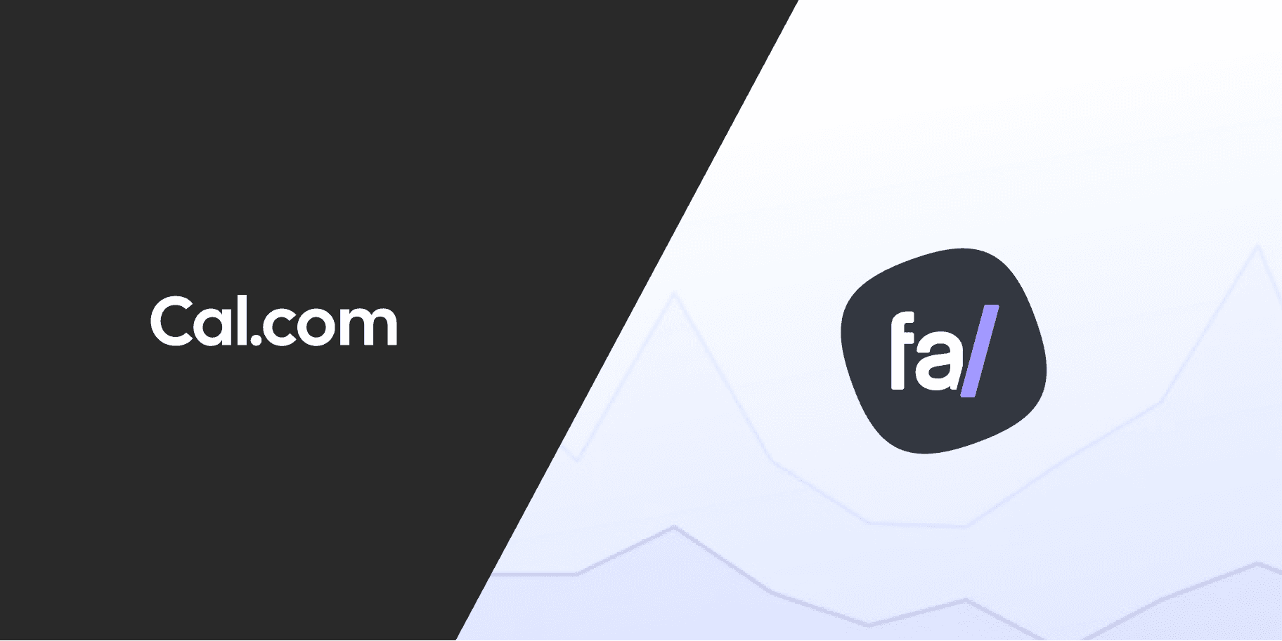 Cal.com logo beside a privacy analytics tool logo