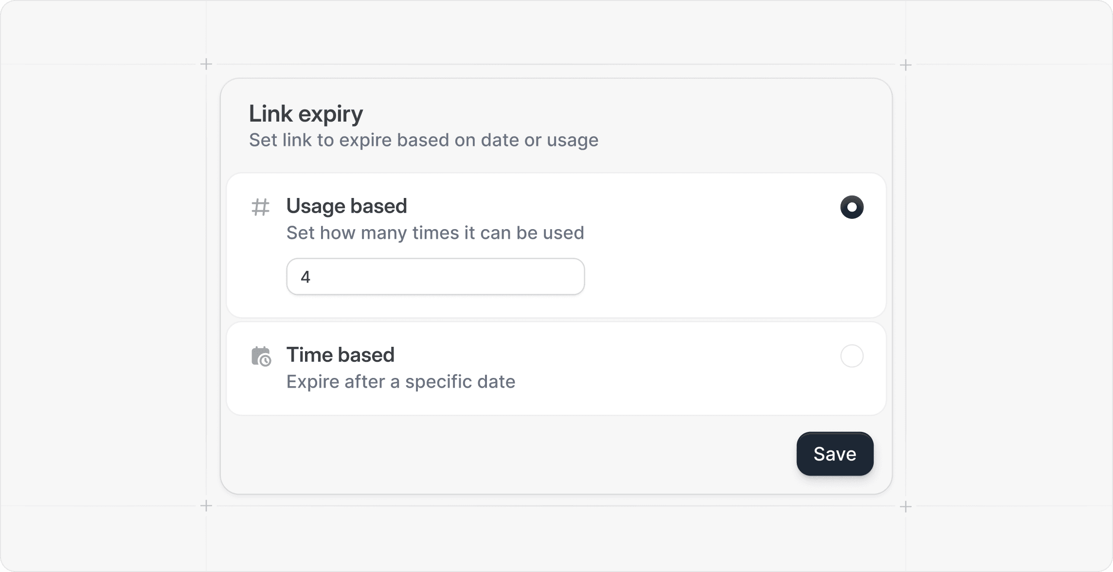Screenshot of Cal.com private link expiration settings