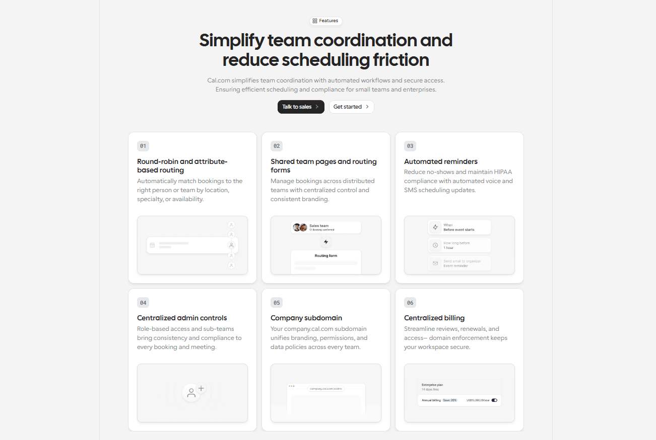 Simplify team coordination and reduce scheduling friction with Cal.com