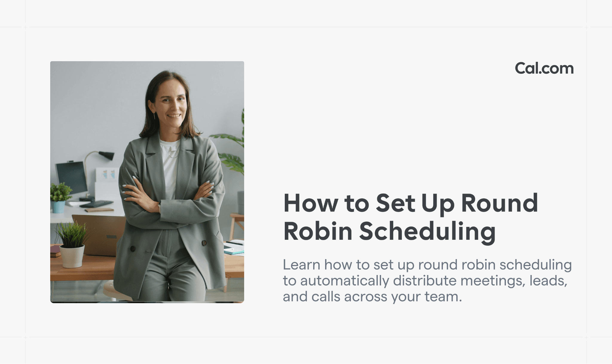 Cal.com blog banner about round robin scheduling