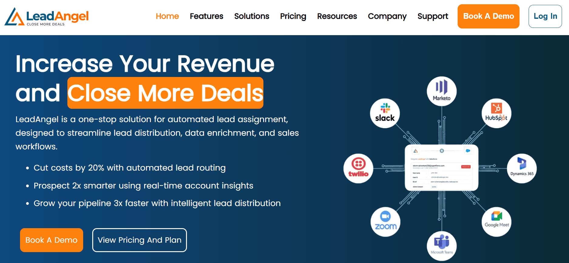 LeadAngel homepage