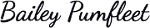 Cursive signature reading Bailey Pumfleet