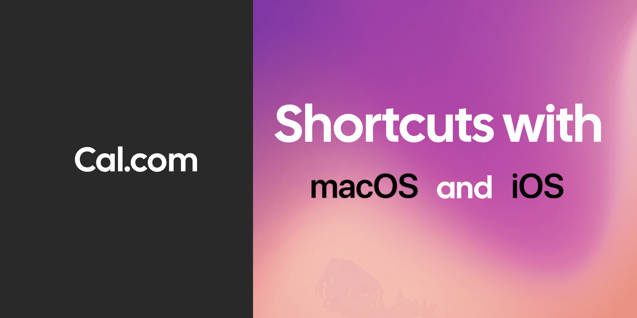 Text graphic reading Shortcuts with macOS and iOS