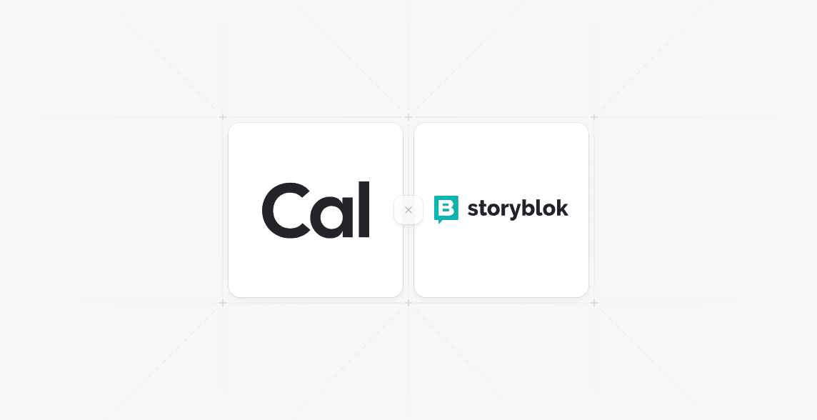 Cal logo beside the Storyblok logo