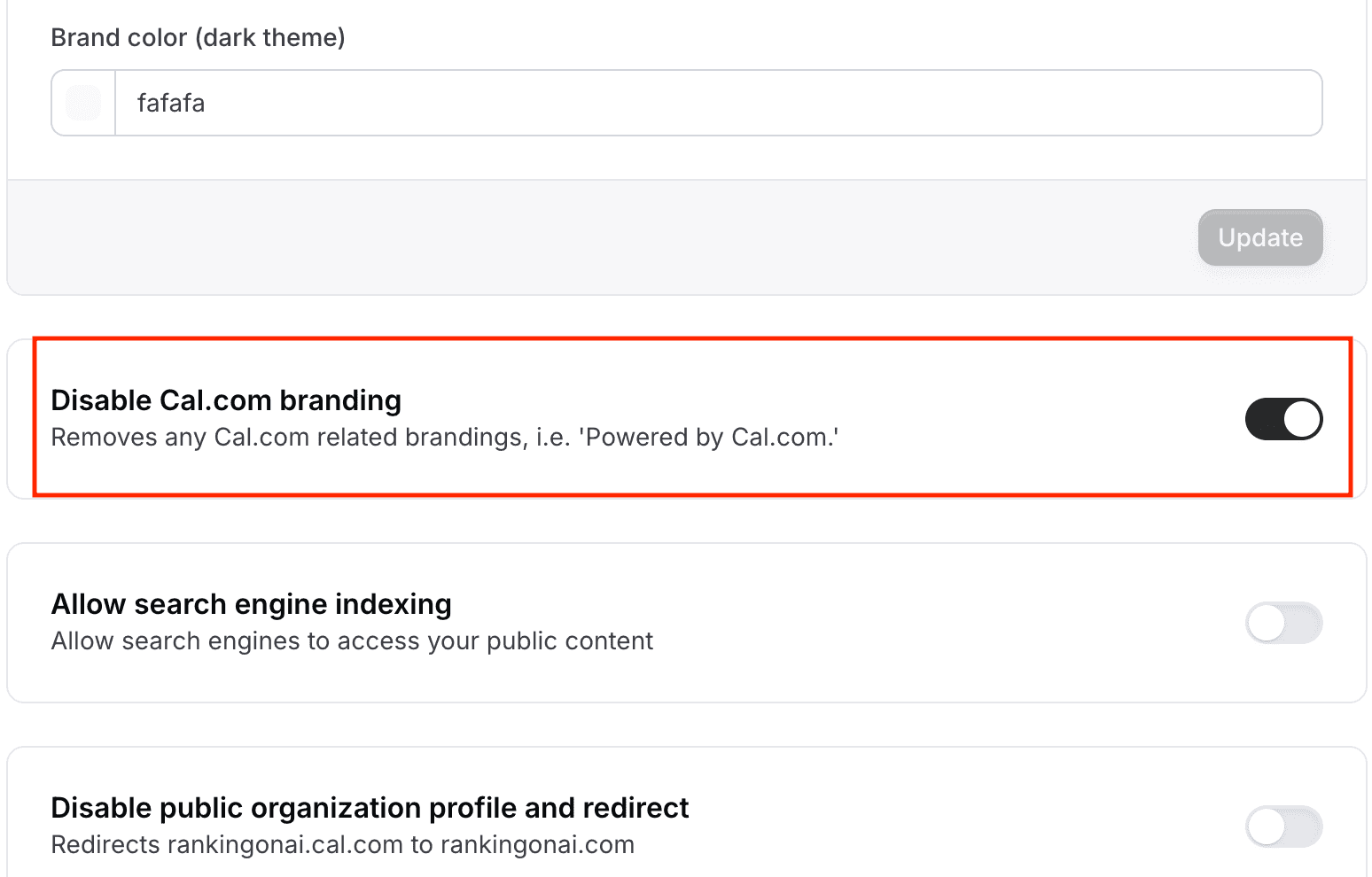 Removing Cal.com branding