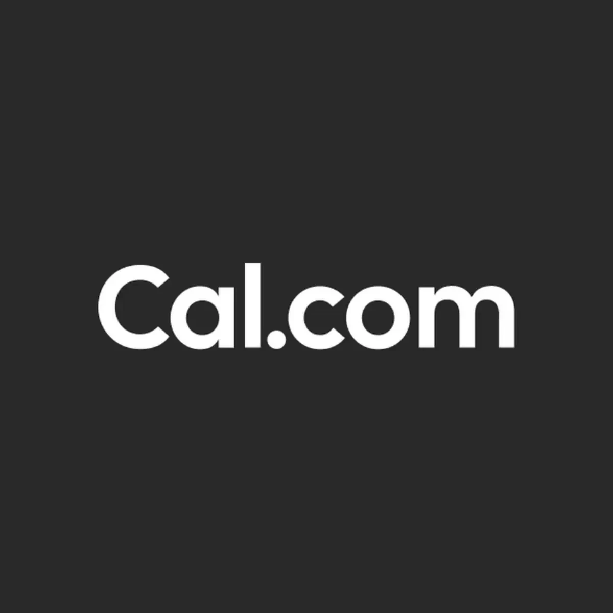 Cal.com logo on a dark background