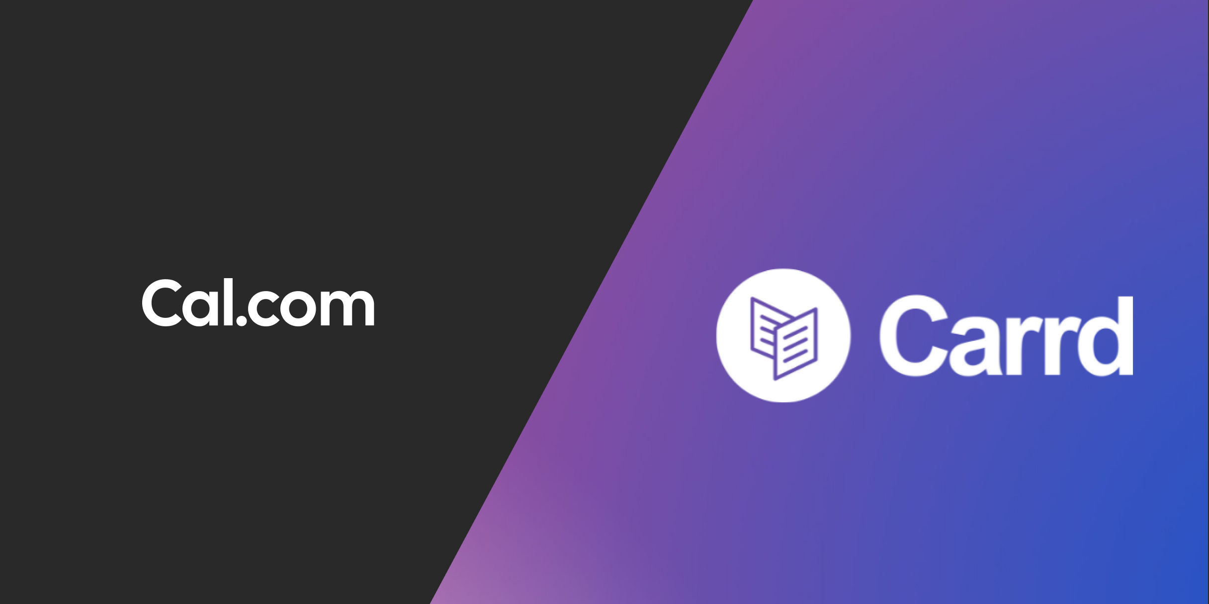 Cal.com logo beside the Carrd logo