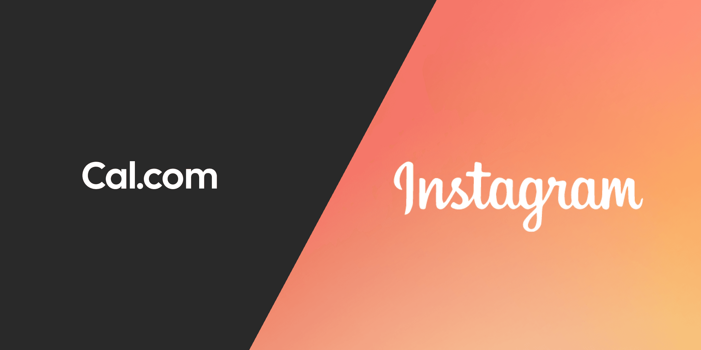 Cal.com logo beside the Instagram logo