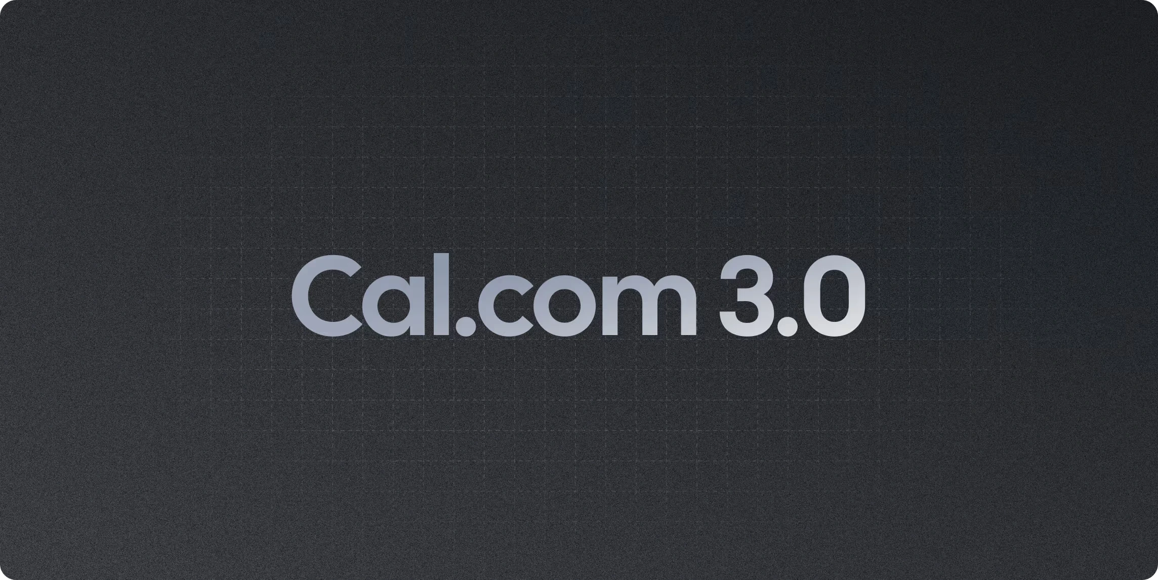 Cal.com 3.0 logo on dark background