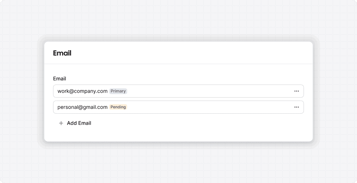 Screenshot of Cal.com email settings card