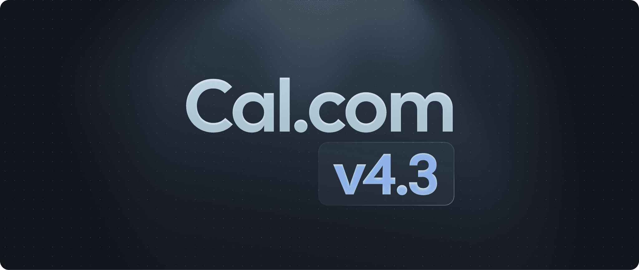 Cal.com logo with v4.3 version badge