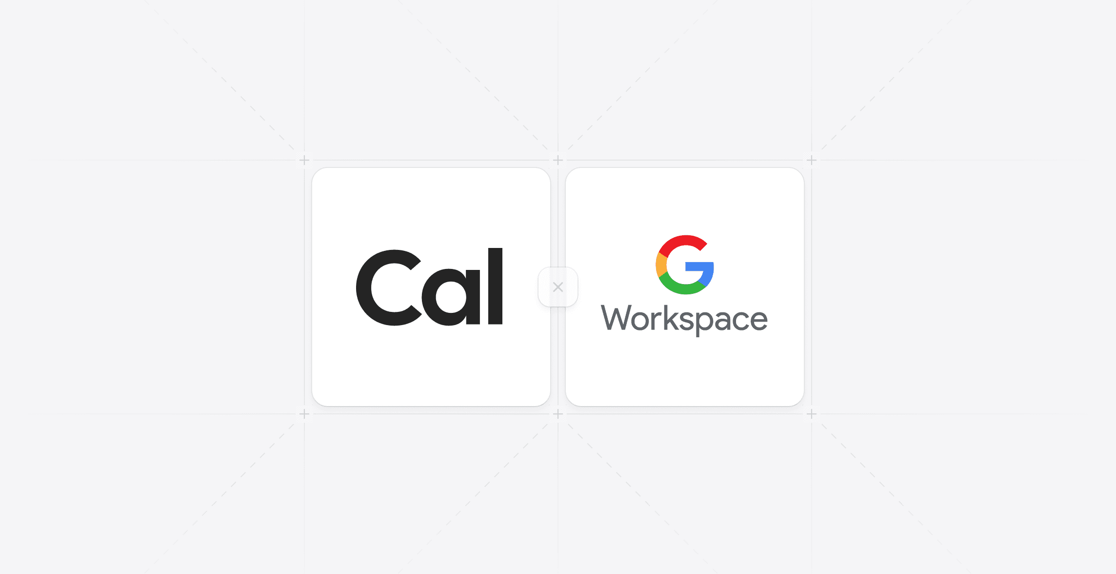 Cal.com and Google Workspace logos