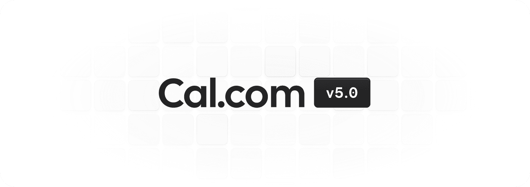 Cal.com logo with v5.0 version badge
