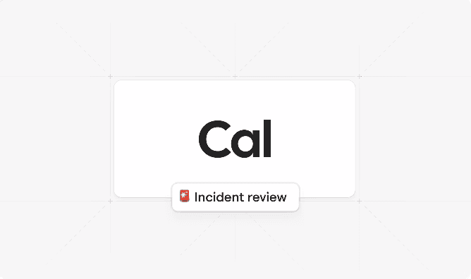 Cal logo card with an incident review label