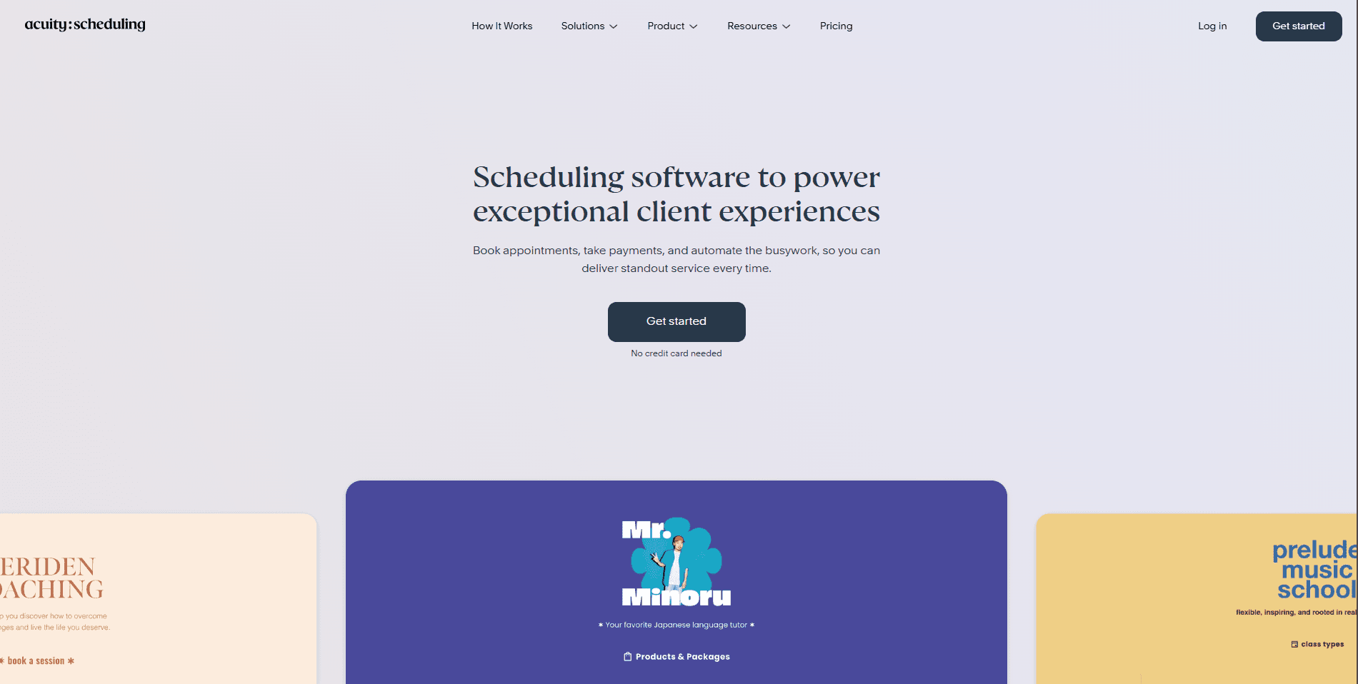 Acuity Scheduling homepage