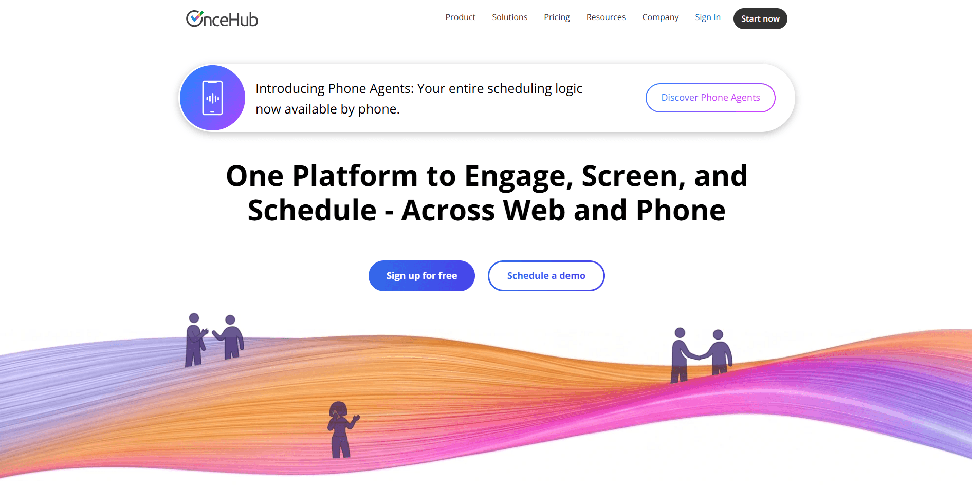 OnceHub homepage