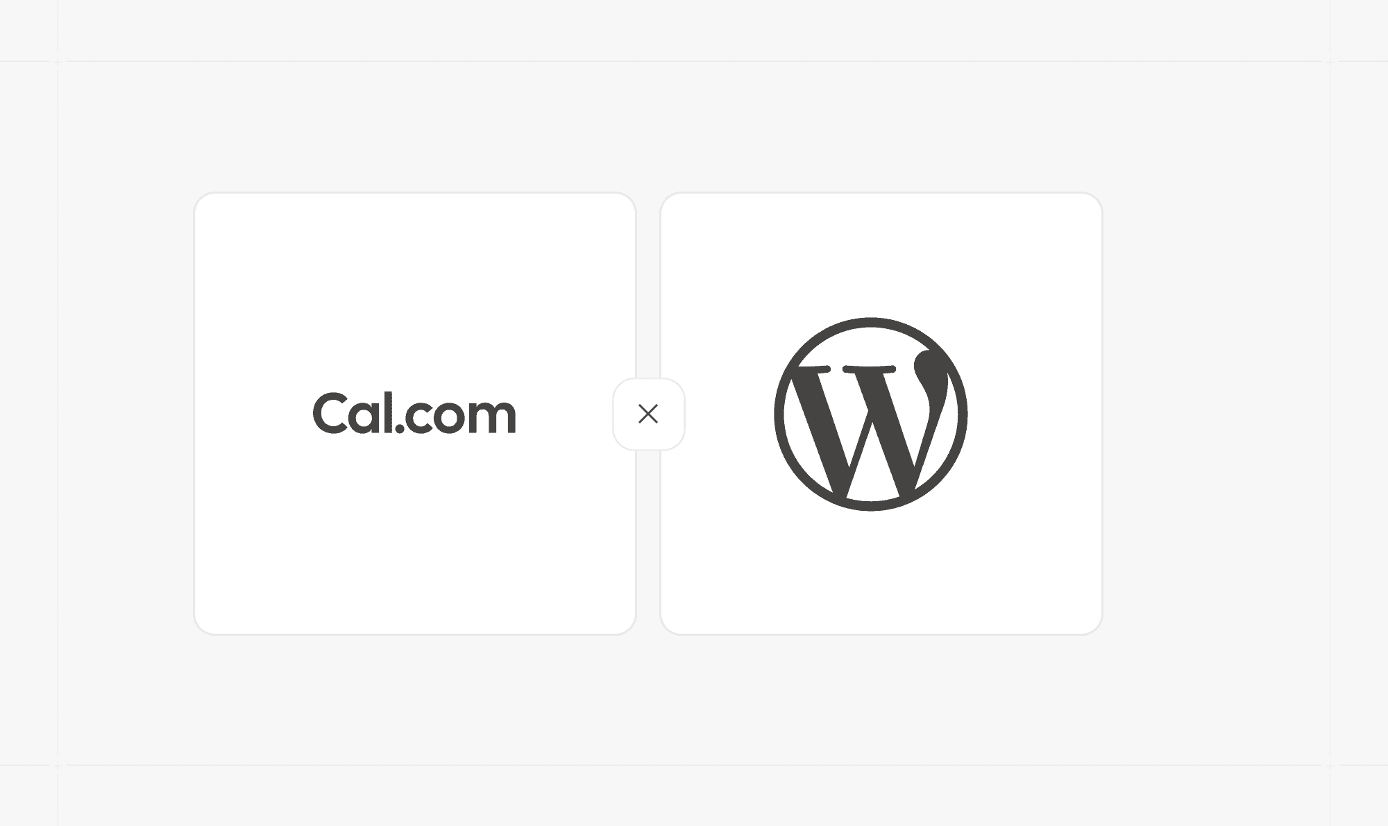 Cal.com and WordPress logos side by side